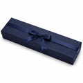 Geschenkbox 23 x 8 x 3.5 cm aus Karton dunkelblau mit Satinband rechteckig