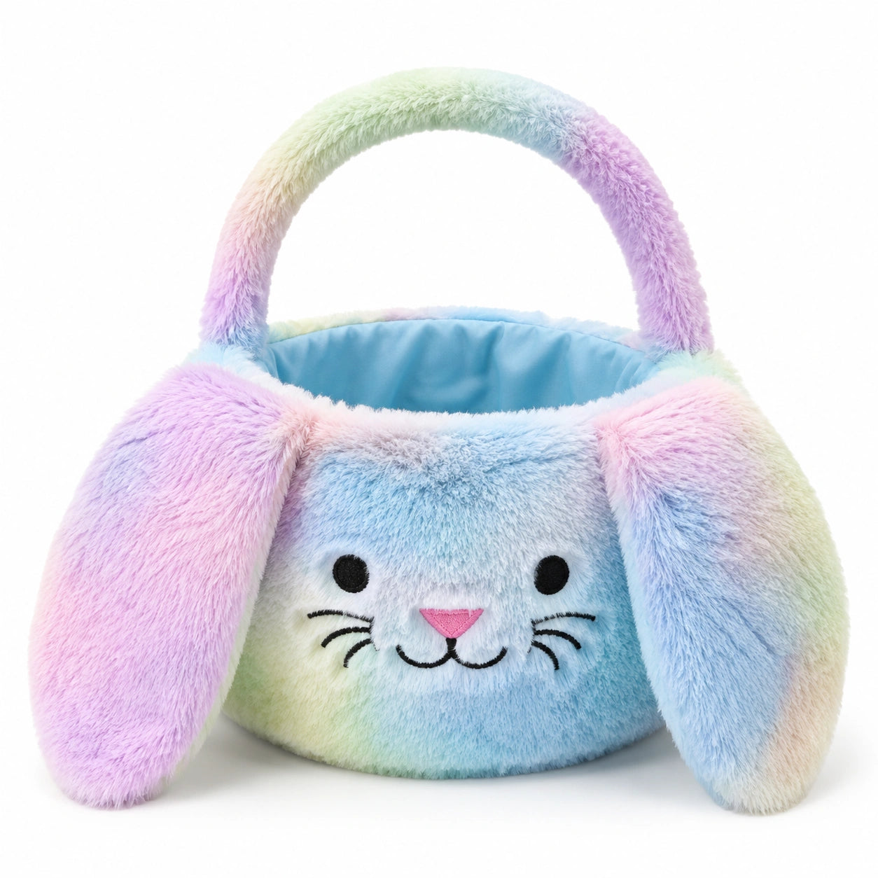 Plüsch-Handtasche 24 cm Pastellfarben mit Hasenmotiv für Kinder