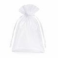 Organzabeutel 10 x 15 cm aus weißem Organza mit Zugband für Geschenkverpackungen